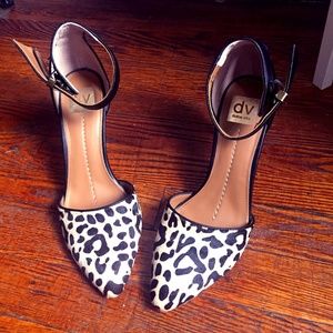 Dolce Vita Leopard Ankle Strap Heels